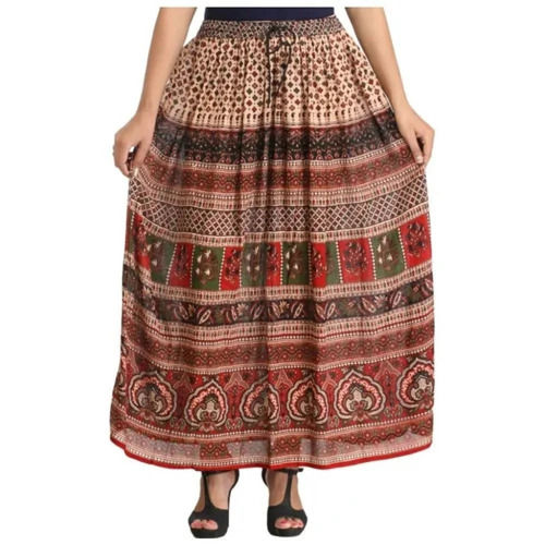 Jaipuri Skirts - Pattern: Hand Print