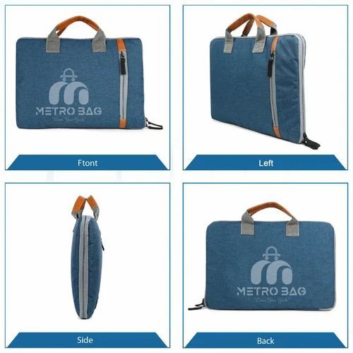 Laptop Sleeve Bag - Polyester Material 12''/14''/15'' Size Navy Blue Color | Customizable Sizes Multicolor Options Attractive Design