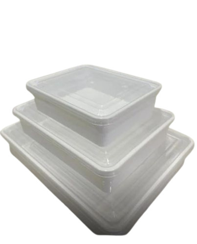 Plastic Sweet Box - Rectangular 250 gm Capacity | Transparent Plain Design