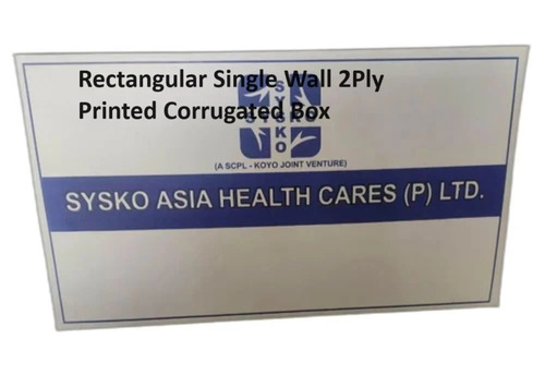 Rectangular Single Wall 2 Ply Printed Corrugated Box - Kraft Paper, Rectangle Shape, Various Colors | Eco-friendly, Ideal For Personal Care & Gifts