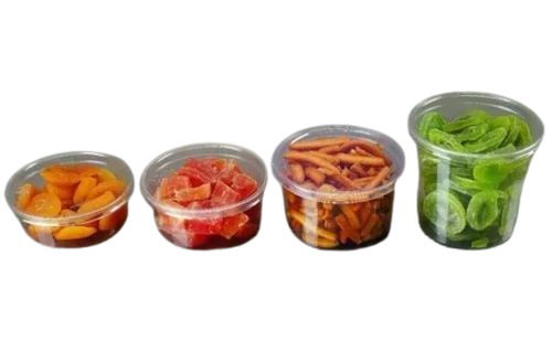 Transparent Round Pet Food Containers - 250 Ml Capacity | Leak Proof, Reusable, Air Tight, Recyclable