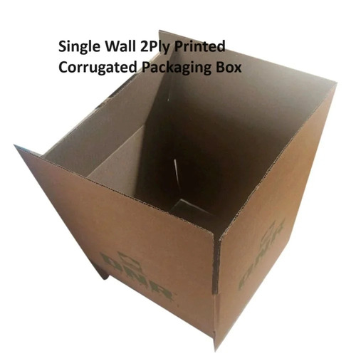Single Wall 2 Ply Printed Corrugated Packaging Box - Eco-Friendly Kraft Paper, Various Colors, Rectangle Shape | Ideal for Gift & Crafts, Personal Care, Pharmaceutical
