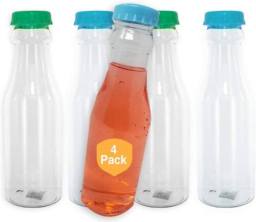 Soda Bottles - Glass 200ml, Transparent Plain Solid Design | Lightweight, Easy to Carry, Leak and Water Resistant, Disposable