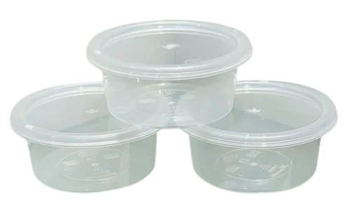 Transparent Plastic Containers - 100 ML, Round Shape, Transparent Color | Leak Proof, Eco-Friendly Food Packaging