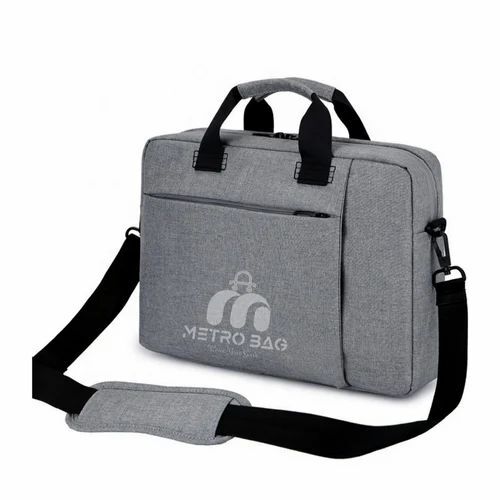 Travel Laptop Bag - Matty Material, 15 Inch Size, Gray Color - Attractive Customizable Design