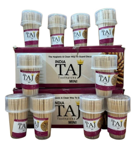 Wooden Toothpick - Brown 70 Boxes of 10 Bottles Each for Convenient Mouth Cleaning