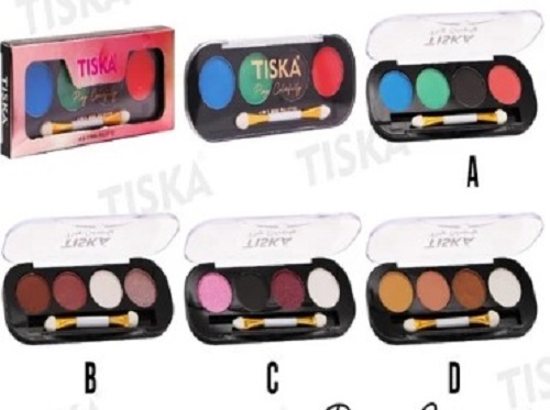 4 In 1 Mini Eyeshadow Palette Pack - Multi-Color Variety , Waterproof & Safe for All Skin Types, Ideal for Noticeable Eye Enhancements