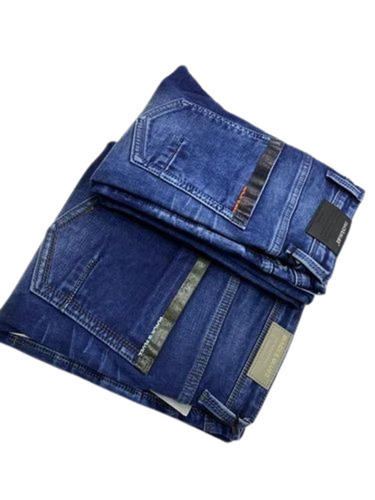 Blue Denim Jeans - Slim Fit, Washable Light Weight Breathable Denim | 100% Pure, Plain Dyed, Suitable for Summer and Winter