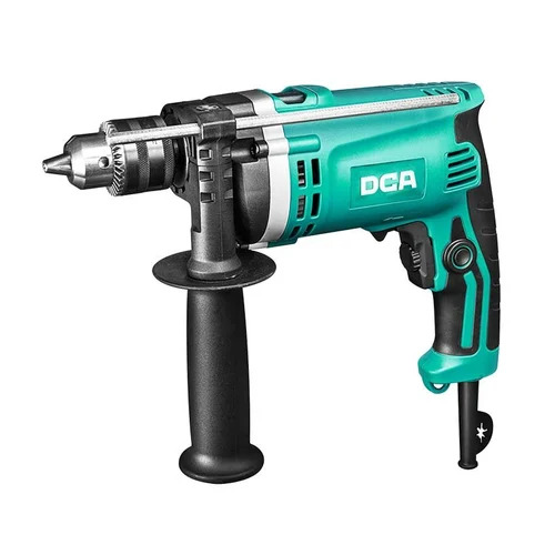DCA Drill - 710W, 0-3000r/min No Load Speed | 30mm Wood Capacity, 13mm Steel Capacity, 2kg Lightweight, Green and Black Design