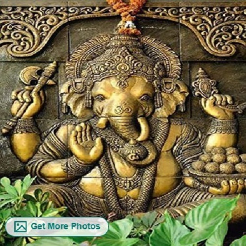Ganesha Embossed Wallpaper - Waterproof, Various Sizes , Easy to Clean and Install, Long Lasting Finish, Quality Tested