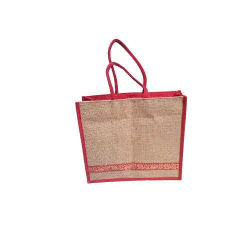 Jute Carry Bags - Square & Rectangular, Eco Friendly Material, Brown & Red Color, Ideal for Shopping & Promotional Gifts