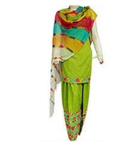 Ladies Suits - Chiffon And Cotton Fabric, All Sizes - Embroidered, Breathable And Washable