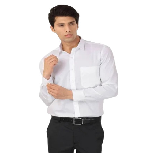 Men's Casual Shirt - Cotton, Regular Fit, White | Full Sleeves, Breathable, Attractive Pattern, Summer-Winter Wear