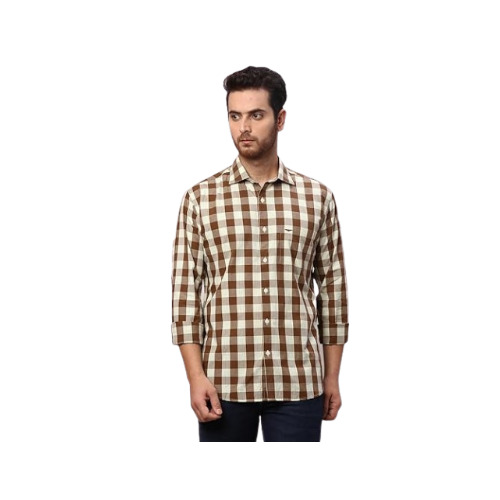 Mens Check Cotton Shirts - Cotton, Plus Size, Full Sleeves | Attractive Designs, Cool Dry, Anti Wrinkle, Skin Friendly, Water Proof