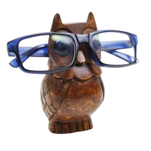 Owl Shape Wooden Spectacle Holder