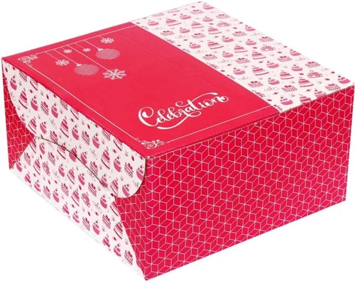 Printed Pastry Packaging Boxes - Eco-Friendly Paper Material, Rectangular Shape, Multi-Color Designs | Durable for Food Industry Use, Plain and Printed Patterns