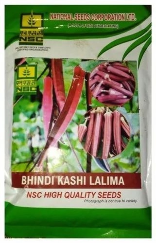 Red Lady Finger Seeds - Organic Natural Vegetable Seeds, 100g Red Packet, 99.99% Purity, Grade A Quality