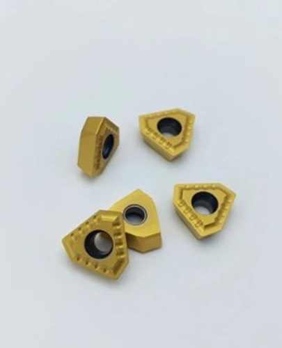 Short Hole Drilling Insert - Type-Taper Point, Yellow Color, All Sizes | Ideal for CNC Machine Applications, PVD Coating