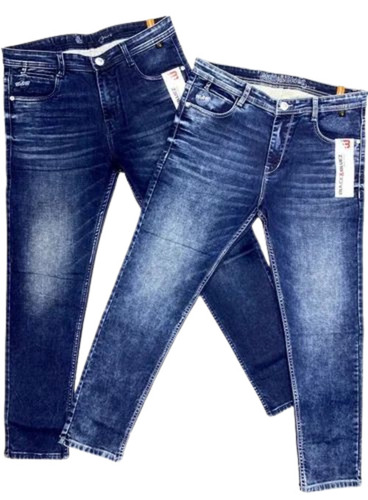 Stretchable Jeans - Denim, Slim Fit 32 Waist, Blue Washed Color | Lightweight, Breathable, Washable, Very Good Quality, Ideal for Summer and Winter