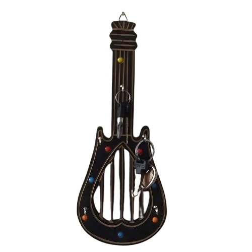 Wooden Guitar Shaped Key Holder