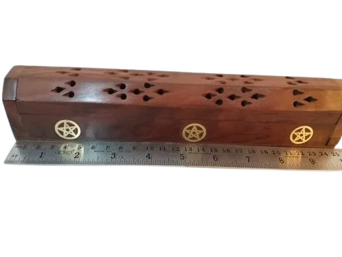 Wooden Incense Burner - 8 Cm Size, 2.5 Inches Height, Brown Color | Eco-Friendly, Durable, Moisture Proof, Easy to Clean, Ash Catcher Included