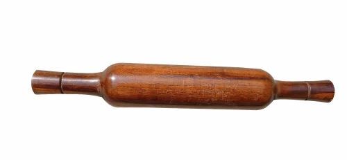 Wooden Rolling Pin - Brown Finish , Ideal for Home Baking with Smooth Rolling Features