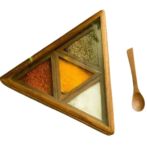 Wooden Spice Box - High-Quality Brown Wood Design | Ideal for Kitchen Organization and Storage