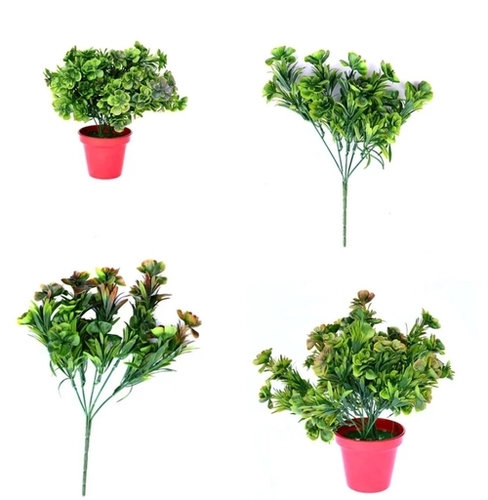 Aavana Greens Artificial Bushes For Home Decor - 3 Feet, Green Leaves | Low Maintenance, Realistic Appearance, Lightweight and Versatile for Indoor/Outdoor Use