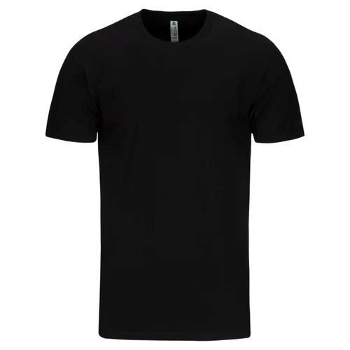 Black Color Plain Cotton T Shirt - Cotton Size: S XL XS XXXL Color: Black | Classic Round Neck Short Sleeves Easy to Maintain Casual Unisex Design