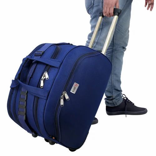 Blue Duffle Trolley Bag