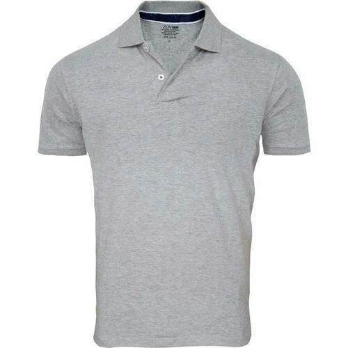 Boys Plain Polo T-Shirts - Cotton, Size XS-XXXL, Grey | Comfortable Fit, Soft Fabric, Breathable Material, Versatile Style, Lightweight Design, Durable Stitching