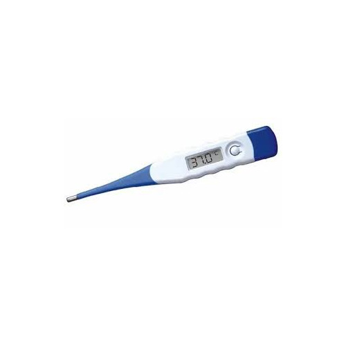 Digital Thermometer - New, 0.002 DegreeC Accuracy | Electronic, Plastic Build, Ideal for Clinic and Hospital Use, White and Blue Finish