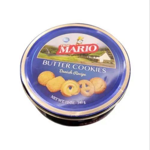 Cookie Tin Box - 200 Gram Capacity, Premium Quality Iron, Moisture Resistant , Durable Material with Air Tight Seal and Decorative Design