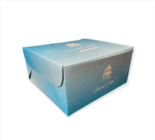 Corrugated Cake Packaging Boxes - Durable Kraft Paper, Various Colors | Eco-Friendly, Plain and Printed Design, Rectangular Shape, Food Use
