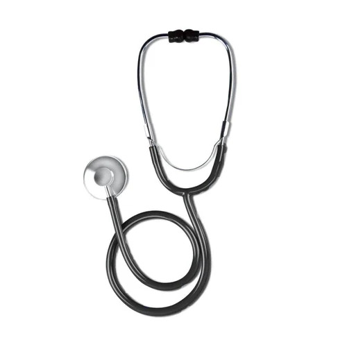 EB100 Dual Head Stethoscope - Stainless Steel, Manual Operation, Black and Silver | Flame Proof, Rust Proof, Portable, Tunable Diaphragm