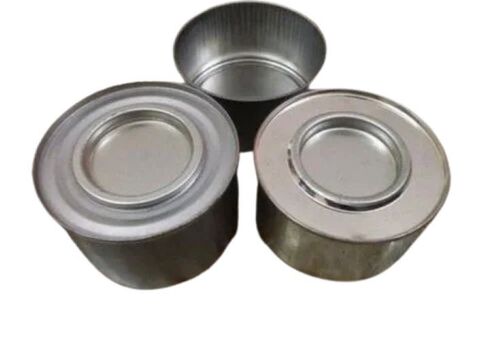 Empty Gel Fuel Tin Cans - Stainless Steel, 100 Milliliter , Lightweight Design, Leak-Proof Seal, High Heat Resistance, Rust Resistant, Compact Size, Recyclable Material