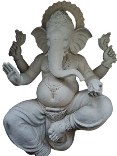 Fiber Ganesha Statue - 7 Foot Height, Premium Quality Material | UV Protected Finish, High Durability, Non-Corrosive, Hand-Painted, Realistic Texture for Garden and Home Decoration