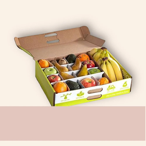 Fruit Corrugated Box With Partitions - Kraft Paper, Rectangle Shape, Various Colors | Durable, Eco-Friendly, Suitable for Food Storage