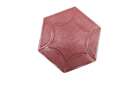 Hexagonal Concrete Paver Block - Color: Red