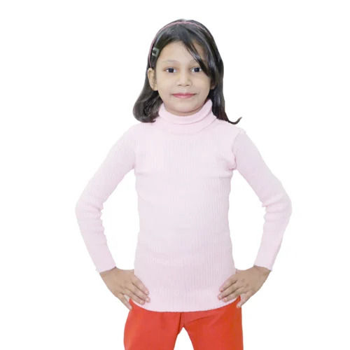 High Neck Kids Sweater - Color: Pink