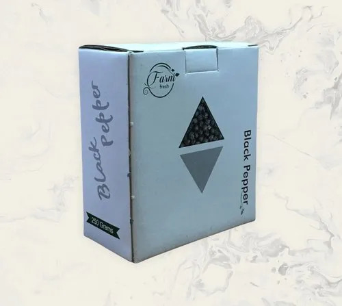 Pepper Corrugated Box 500 Grams - Kraft Paper, Rectangle, Various Colors | Eco-Friendly, Durable Design for Food Packaging, Plain and Printed Options