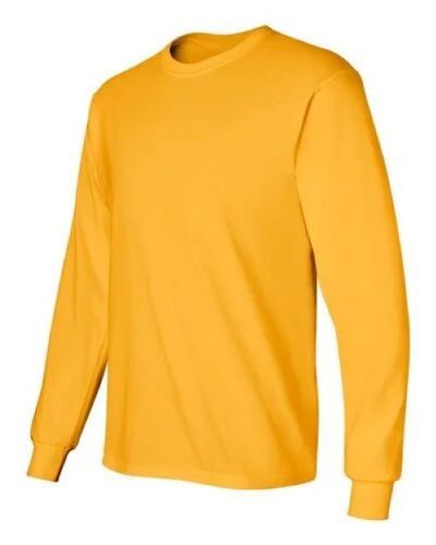 Premium Cotton Long Sleeve T-Shirt - Mustard Color, Comfortable Fit , Soft Fabric and Breathable Material