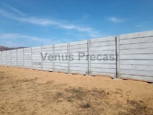 Precast RCC Boundary Wall Panel - 2100mm x 300mm x 50mm, Eco-Friendly Grey Design
