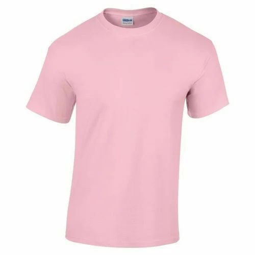 Premium Boys Plain T Shirts - Cotton, XXS to XXXL, Pink, Plain Pattern | Lightweight Design, Durable Stitching, Easy to Maintain, Classic V-Neck, Short Sleeves, Unisex