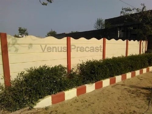 RCC Precast Security Fence Wall - 2100mm X 300mm X 50mm, Grey, Durable Water Resistant Panel with Strong Weather Proof Properties