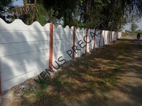 RCC Prefabricated Compound Wall - 2100mm x 300mm x 50mm Slab, Grey Eco-Friendly RCC Material, Weather Proof, Strong & Suitable for External Boundary Walls