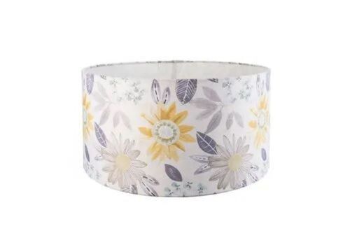 Round Floral Printed Cotton Lamp Shade