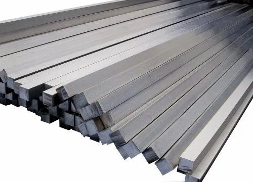 Stainless Steel Square Bar - Fine Finish Durable Quality Polished Silver Surface Standard Grade | Very Good Condition Ideal for Industrial Applications