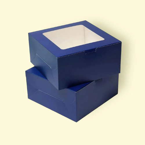 Transparent Cake Corrugated Box - Kraft Paper, Rectangular Shape, Various Colors | Durable, Eco-Friendly, Plain & Printed Design