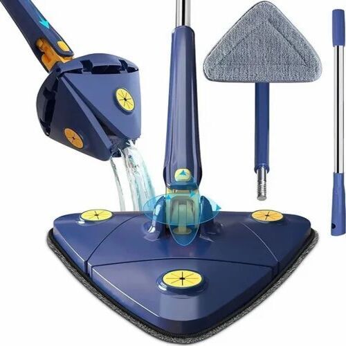 Triangle Mop - Microfiber, Standard Size, Green & Yellow Colors | Indoor Cleaning Application, Customizable Size Option